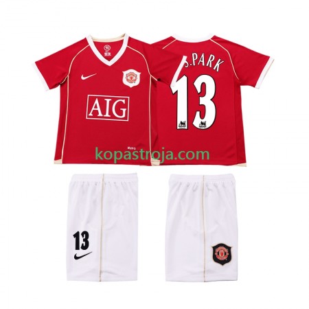 Billiga Fotbollströjor Manchester United J.S.PARK 13 2006 2007 Retro Barn Hemma tröja Kortärmad